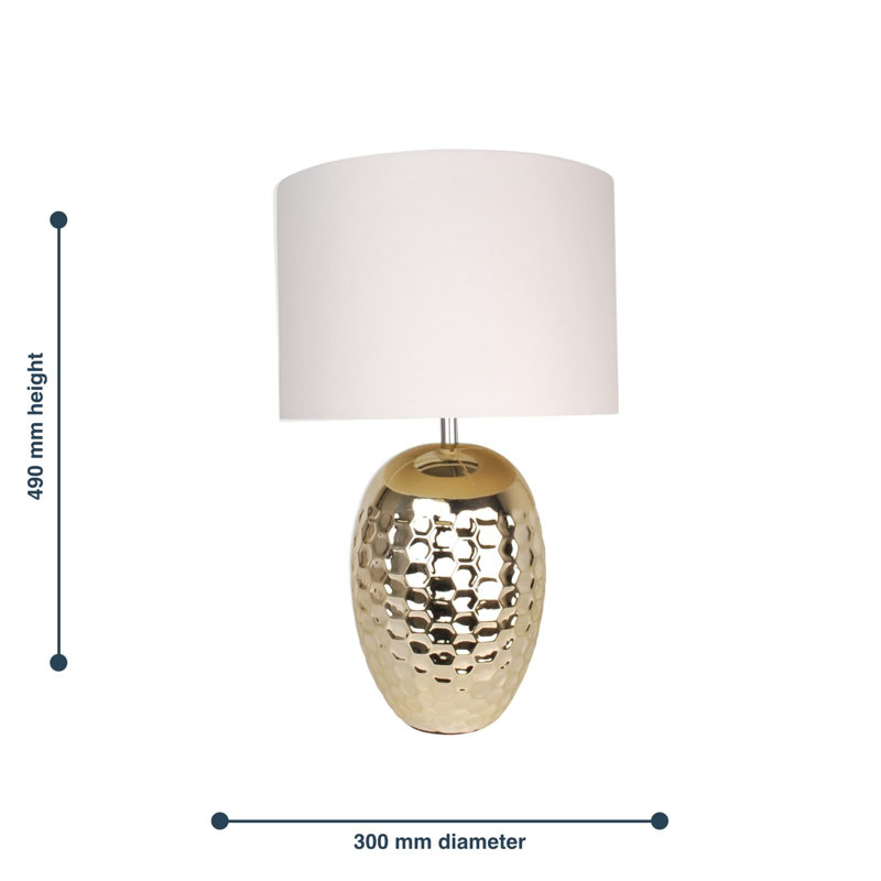 Talreja Ceramic Table Lamp, White