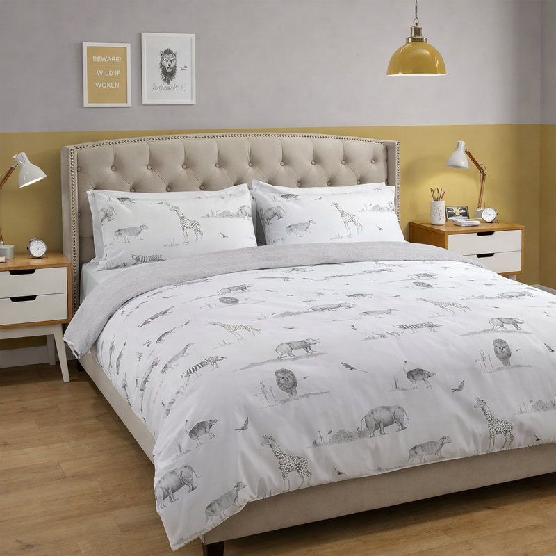 Wildlife Duvet Cover Set with Pillowcases Included, Single - 1 Standard Pillowcase