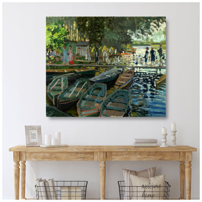 «Bathers at La Grenouillère» par Claude Monet - reproductions d'art classiques du monde, estampe numérique sur toile, 1,5 po