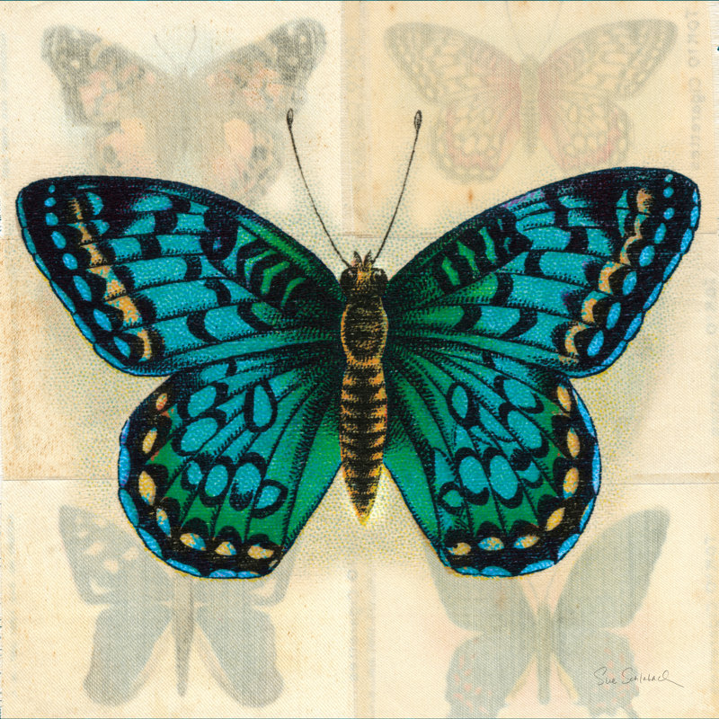 Papillon en soie I sans bordure, H 20 po x l 20 po x P 1,25 po
