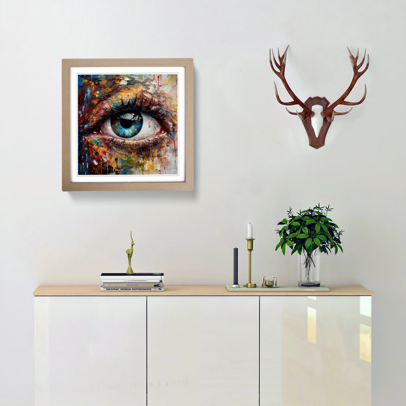 Single Picture Frame Print on Wood, Oak