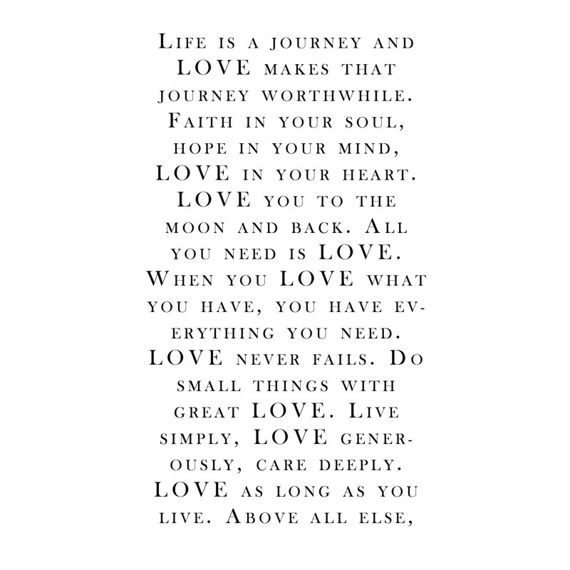 Love Is Kind 2 - Wrapped Canvas Print, 46cm H x 30cm W x 3.8cm D