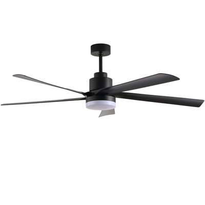 65" Modern Dimmable LED Ceiling Fan Light With Remote Control