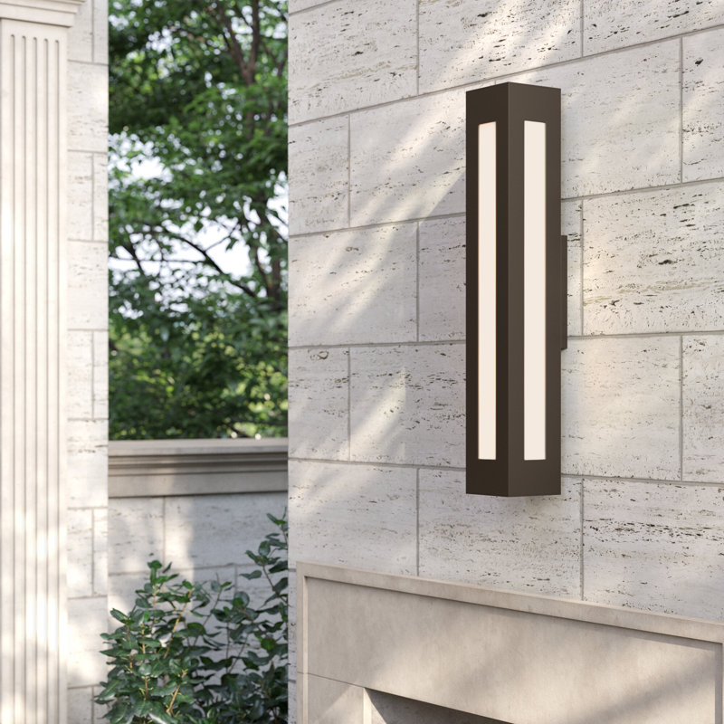 Dorian 2 - Bulb 36" H Integrated LED Outdoor Bulkhead Light, Bronze