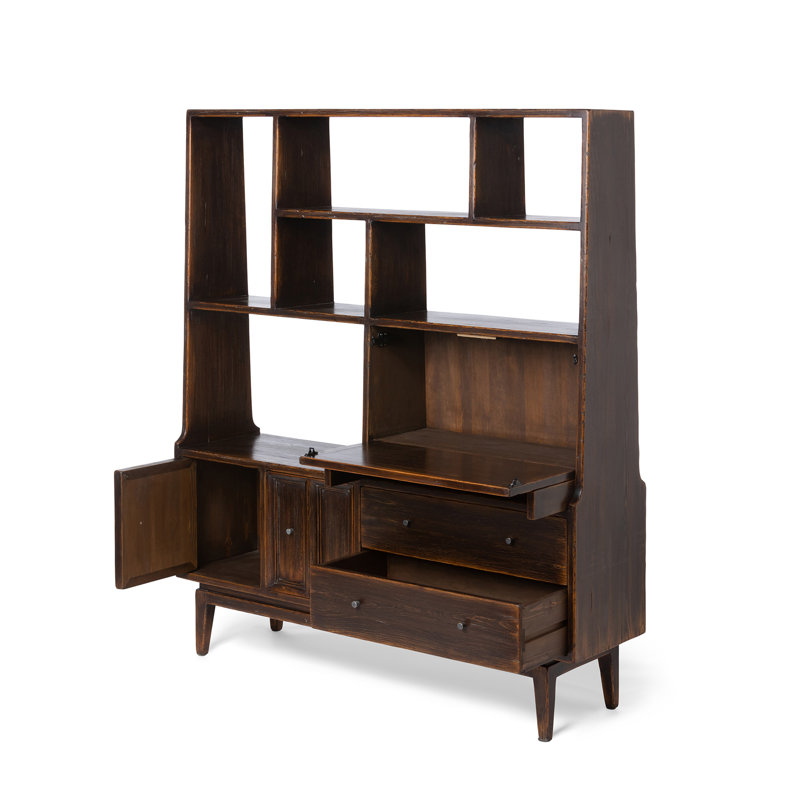 Urban Living Solid Wood Drawers Bookcase