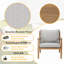 Fauteuil club en bois d'acacia massif Zaryna