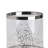 Gsy Decorative Candle Holder, Silver And White Patchwork, 7 Inch Glass