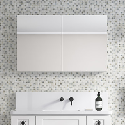 48'' W X 30'' H Surface Frameless Mirror Medicine Cabinet