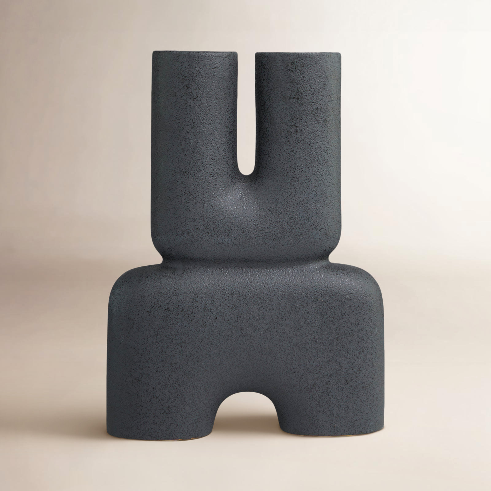 Sharee Stoneware Table Vase, Black