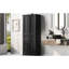 Armoire de rangement noire pour la salle de bain avec porte et tiroir pour plus de polyvalence - 1 tablette réglable, 4 portes, tiroir et rangement spacieux-1730393744