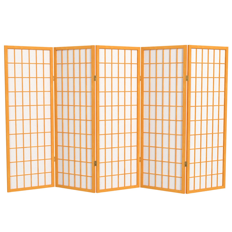 Écran court Shoji 50,75 "Alex, Miel, 5 panneaux