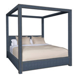 Eastwood Queen Upholstered Low Profile Four Poster Bed