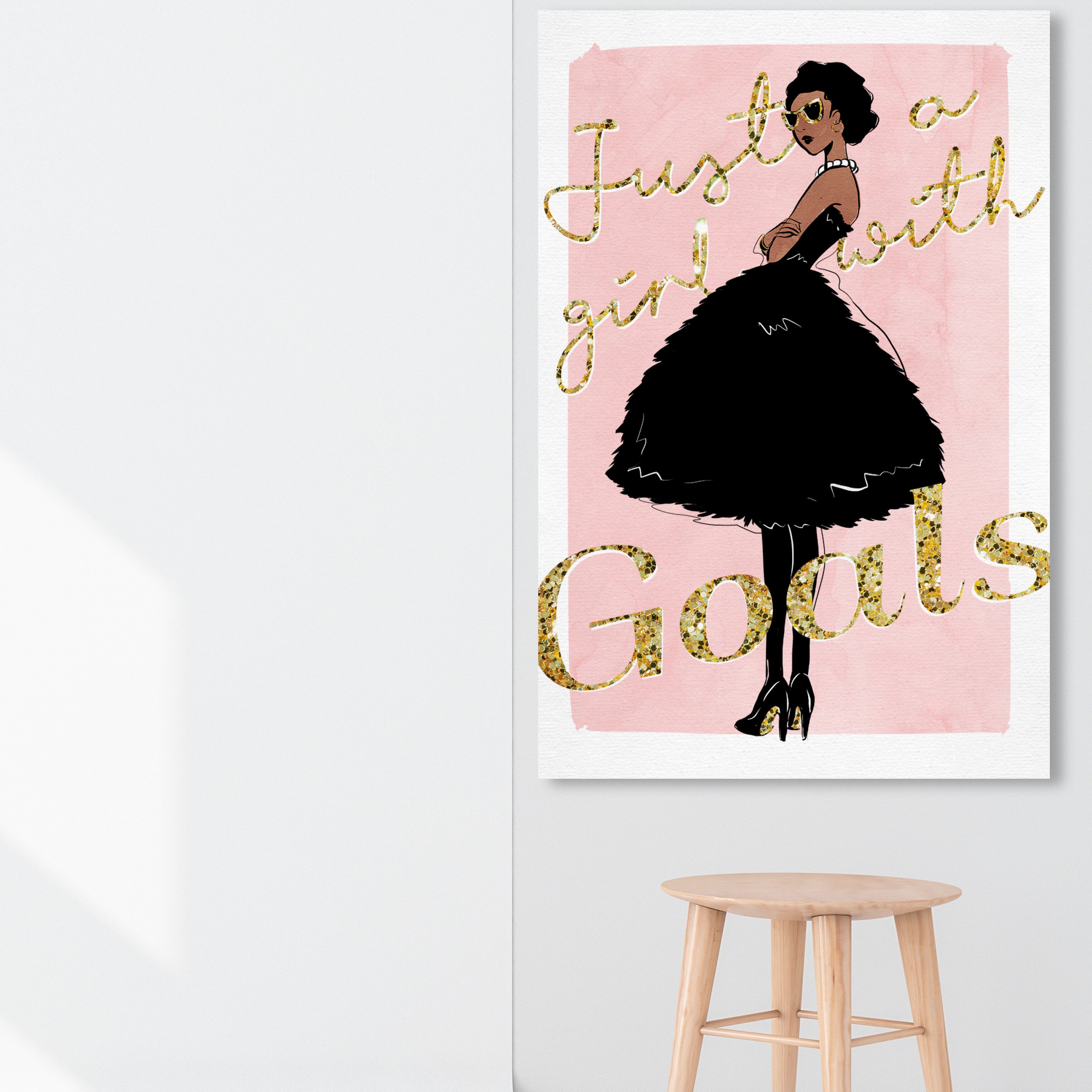 Oliver Gal 'Eyes and Rhinestones Pink' Fashion and Glam Wall Art