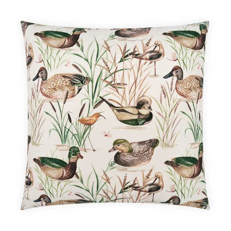 Mallard Throw Pillow, 24"H x 24"W