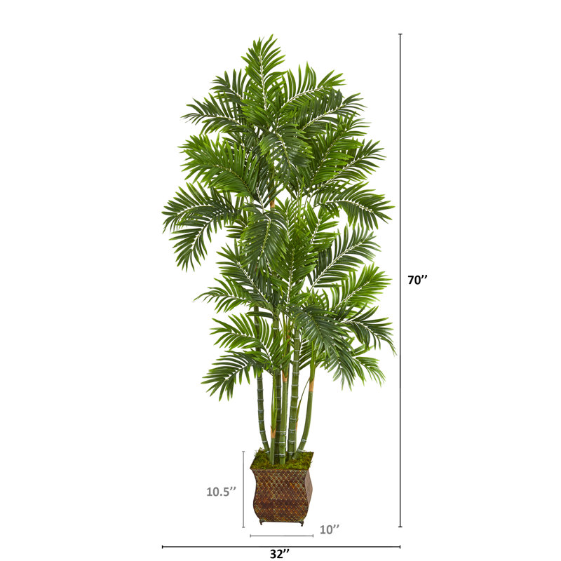 Palmier artificiel 59,5" en pot de fleurs