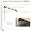 Auvent de terrasse rétractable 12 pi x 10 pi, parasol de patio avec manivelle, tissu 280 g / m², structure en aluminium robuste, abri de soleil beige pour la cour et le balcon, robuste
