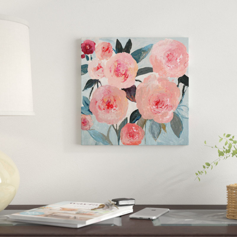 Corail floral par PI Studio - reproduction sur toile, H 12 po x l 12 po x P 0,75 po, Toile tendue