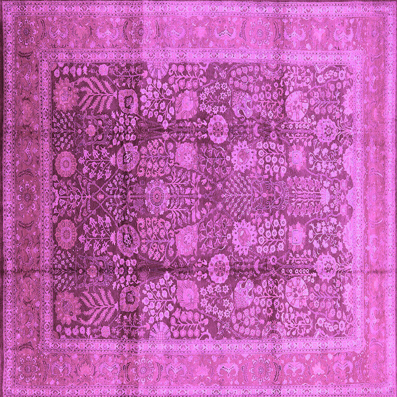 Washable Oriental Indoor Rug, Square 5'