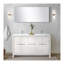 Meuble-lavabo double bleu marine l 60 po x P 20 po, comptoir en quartz blanc, ensemble de robinets en or rose et miroir de 55 po-1547156984-1547156986-1547156869
