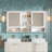 Wall-Mount Mirror Cabinet with Adjustable Shelves