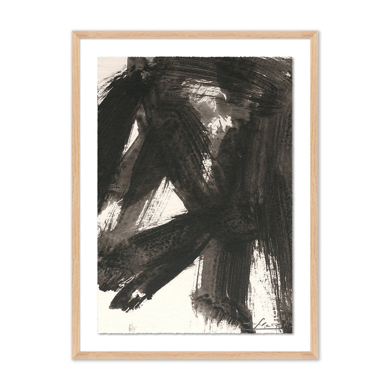 No. 16 Painting by Valeria Sidanez, Rustic Walnut Framed, 60" H x 40" W