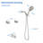 2 Handle Wall Bath Faucet with Diverter-98741311