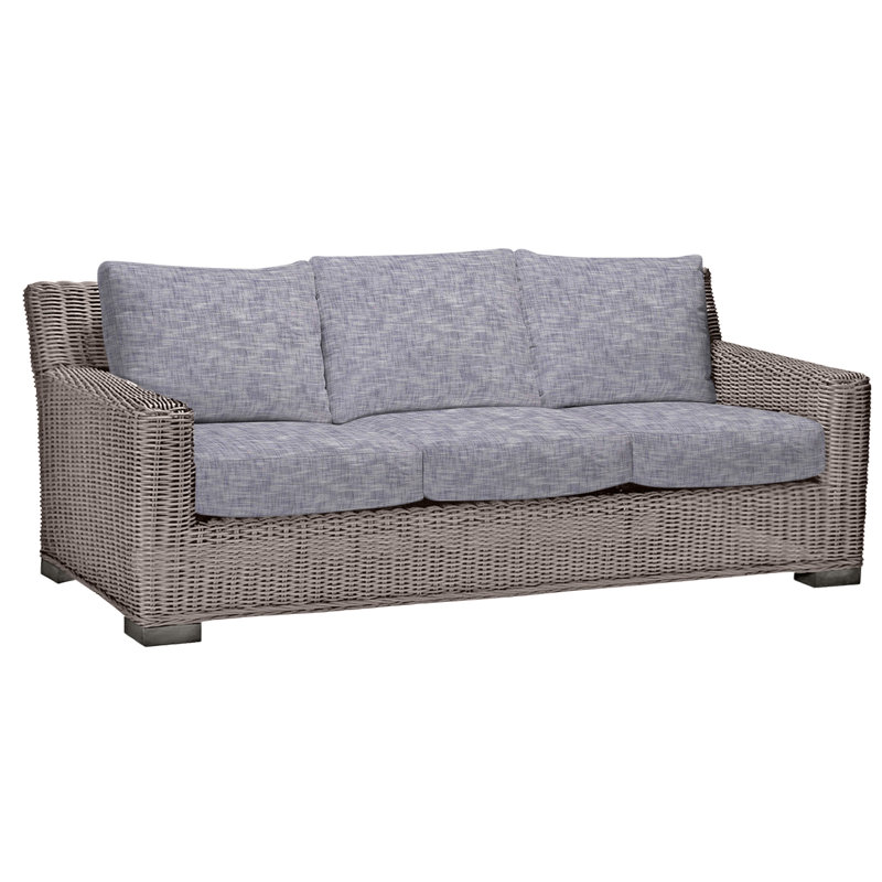 Canapé rustique tissé - Huître, InsideOut® Rollo ‑ lin Chambray, Pas de soudure, Huître