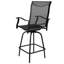 Tabourets de bar pivotants en polyester enduits de PVC toutes saisons Corchado avec dossier haut et accoudoirs-425957056