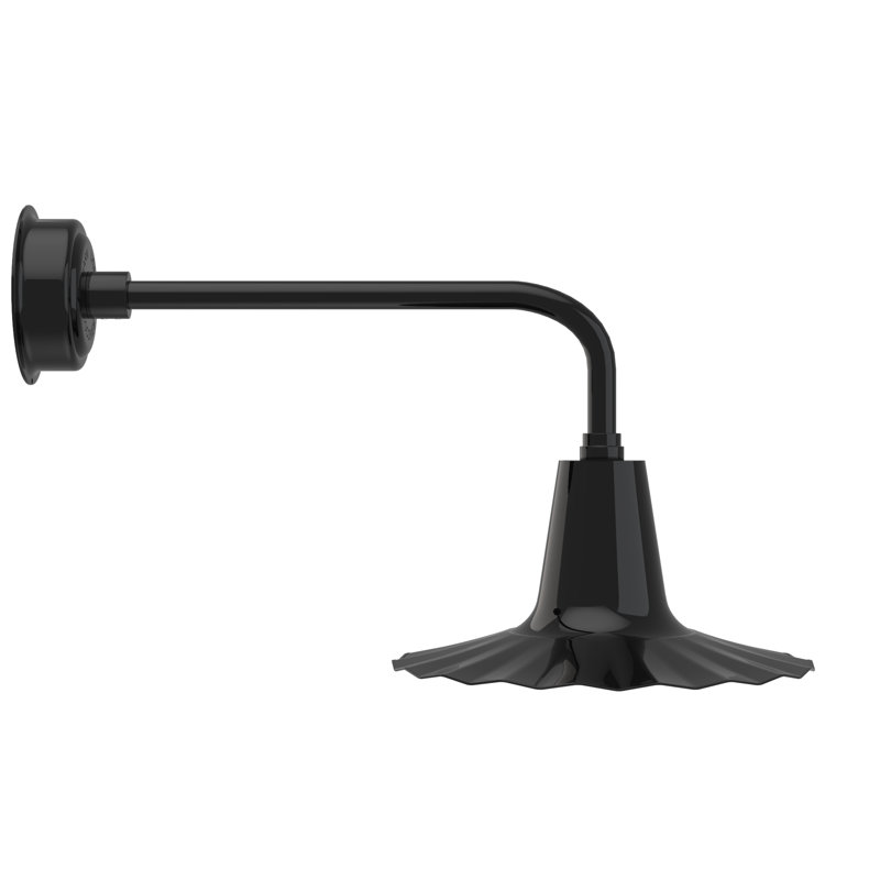 Iris LED Wall Light, 7.5" H x 16" W x 16" D, Black