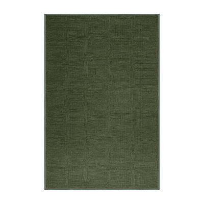 Tapis vert uni lavable à la machine