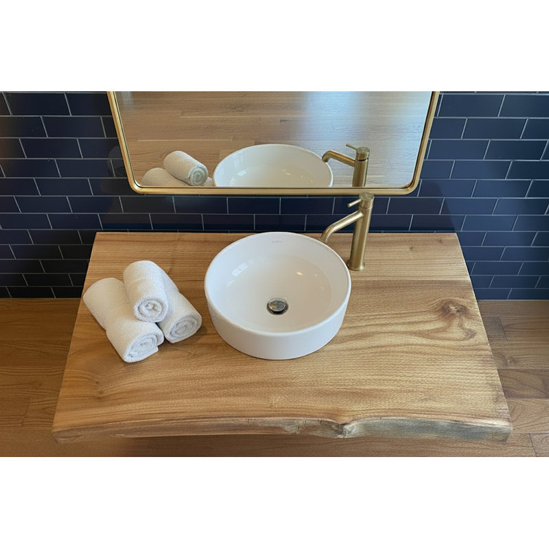 Plateau de meuble-lavabo en châtaignier anglais personnalisable, 16", 36"