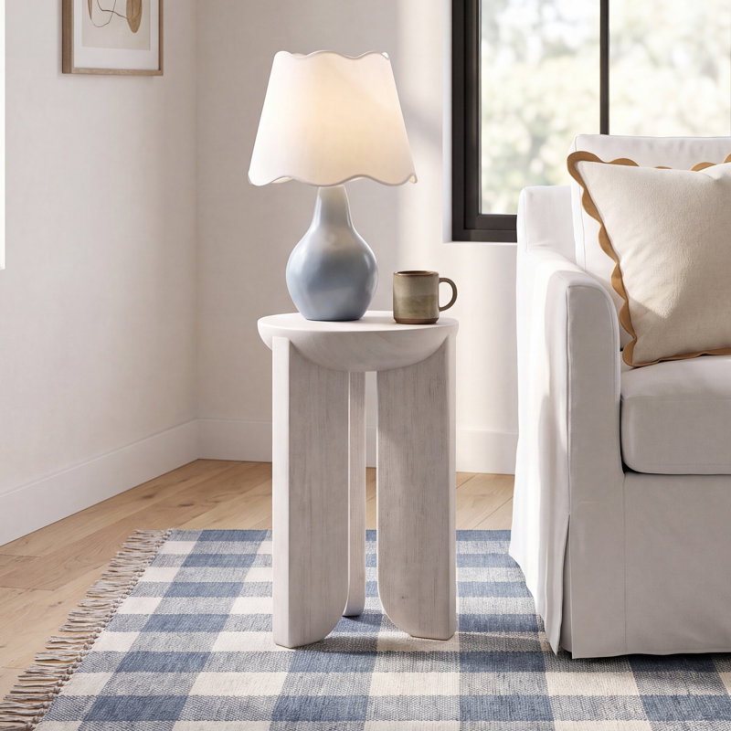 Satine Solid Wood End Table, Natural Oil Finish