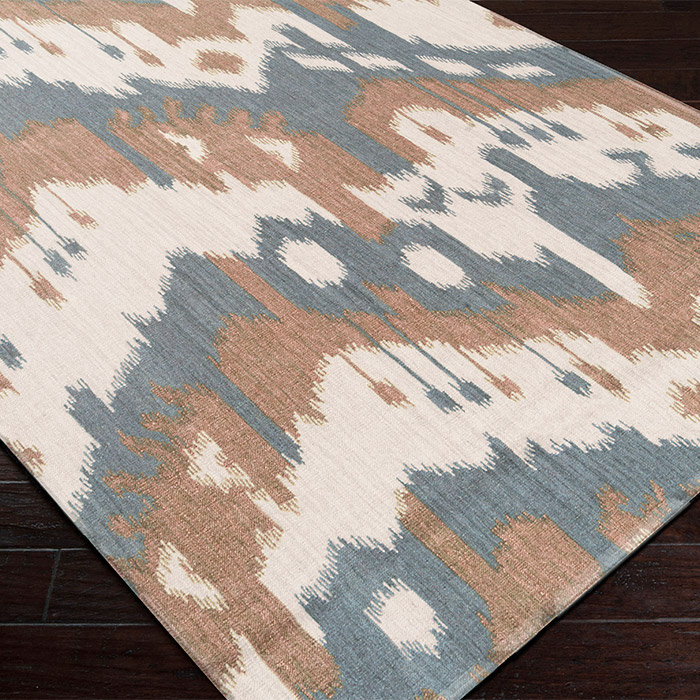 Cerrone Abstract Handmade Flatweave Wool Khaki/Camel Area Rug