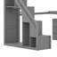  Lit mezzanine avec deux commodes, bureau et bande lumineuse-116235813-116235816