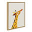«Mid Century Modern Baby Giraffe» par Rachel Lee 3 Birdies Studio, reproduction d'art sur toile encadrée