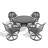 5-Piece All-Weather Cast Aluminum Dining Set-1937322525-1937322526