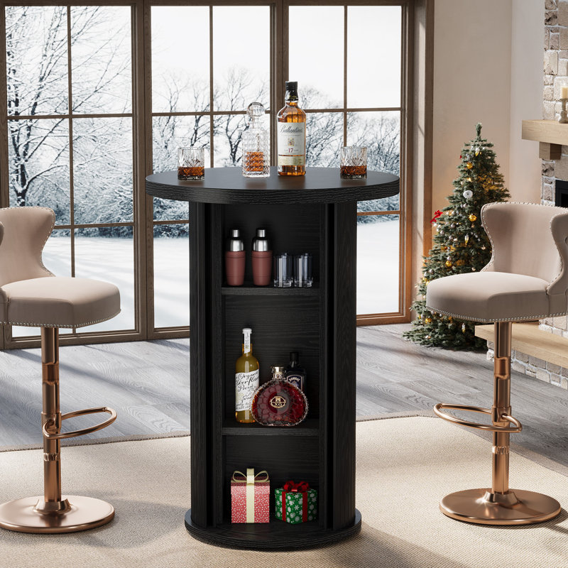 59cm Mini Bar, 3, Brown