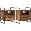 40 cm W Galvanised Steel Bedside Table-350445403