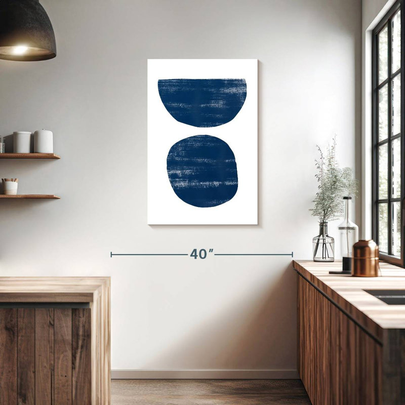 Avery Abstraction I - bleu marine, H 36 po x l 24 po