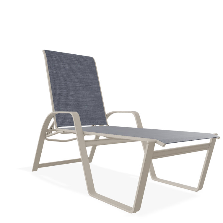 Holna Outdoor Rust-Resistant Metal Chaise Lounge