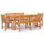 Yellville 6 - Person Teak Solid Wood Patio Dining Set Rectangular Table