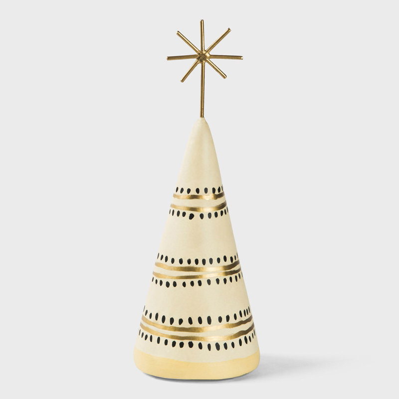 Figurine d'arbre de Noël Mela Artisans, jaune
