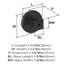 Glacio 1-1/2 inch (38mm) Diameter Clear/Black Bronze Cabinet Knob-99718539