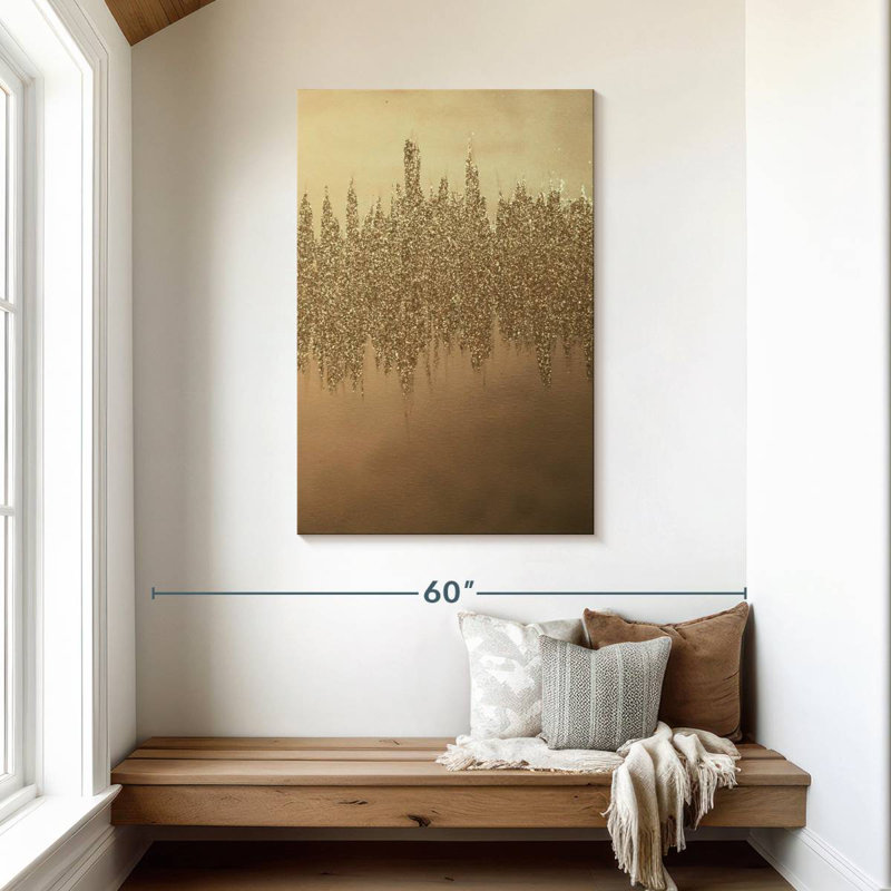 Avery Gold Shimmer, 45" H x 30" W