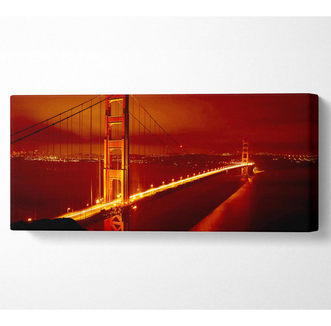 San Francisco Golden Gate Bridge Rotes Glühen - Druck