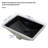 21"x14.75" Black Ceramic Undermount Bathroom Sink with Overflow