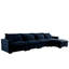 Grand canapé modulaire en velours côtelé en forme de L, canapé profond avec repose-pieds de rangement et 4 coussins de taille, bleu-1476060325