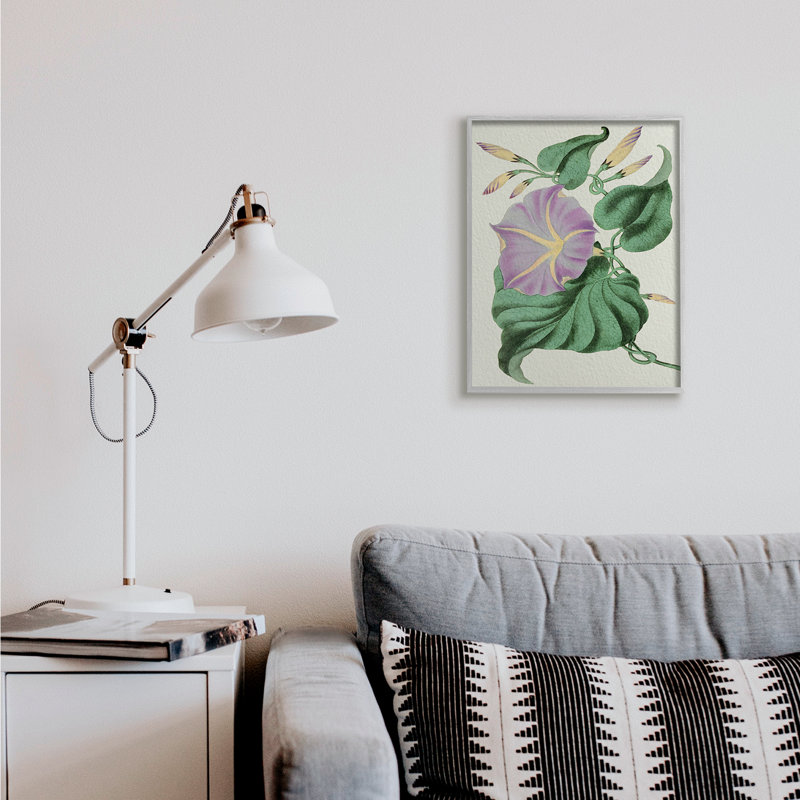 Étude florale rétro mauve jaune matin, H 20 po x l 16 po, Estampe numérique Farmhouse