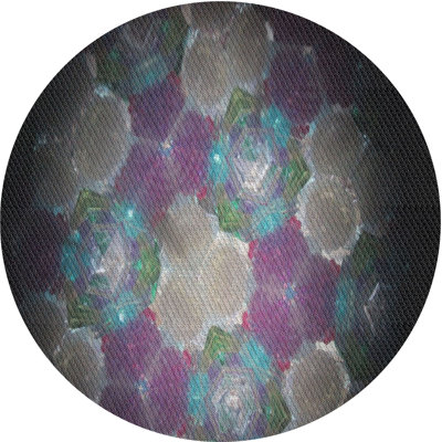 Tapis noir/vert/gris à tisser électrique