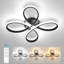 Stylish Flower-Shaped Dimmable Flush Mount with Remote